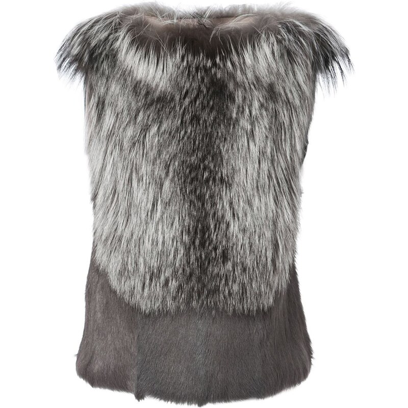 Maison Margiela Sleeveless Fox Fur Sweater