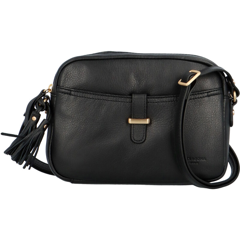 Dámská kožená crossbody kabelka černá - Hexagona Dornie černá