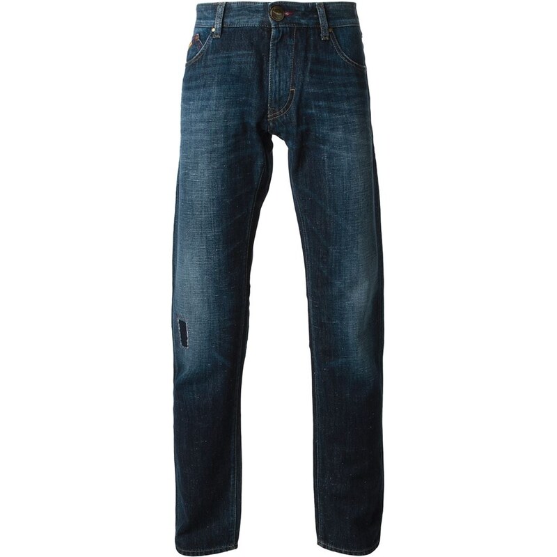 Armani Jeans Stone Washed Straight Leg Jeans