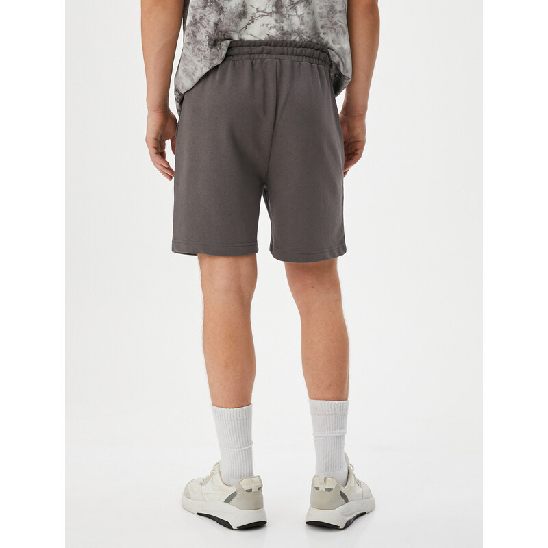 Koton Basic Woven Shorts with Lace-Up Waist with Pocket Detail.