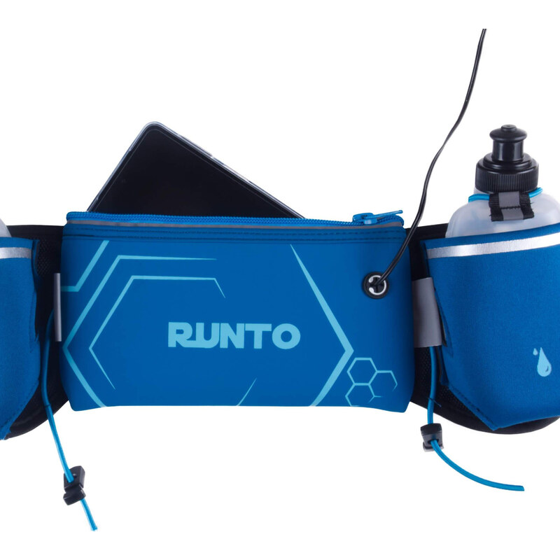RUNTO - RT-DUO2 Sportovní ledvinka se dvěma lahvičkami na vodu