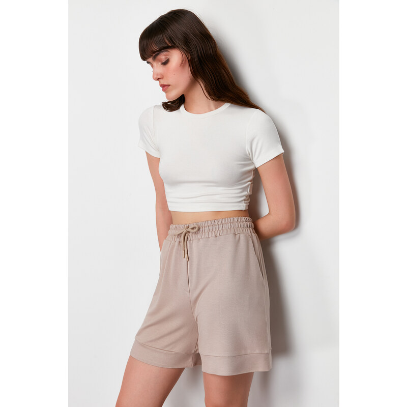 Trendyol Mink Soft Touch Pocket Knitted Shorts & Bermuda