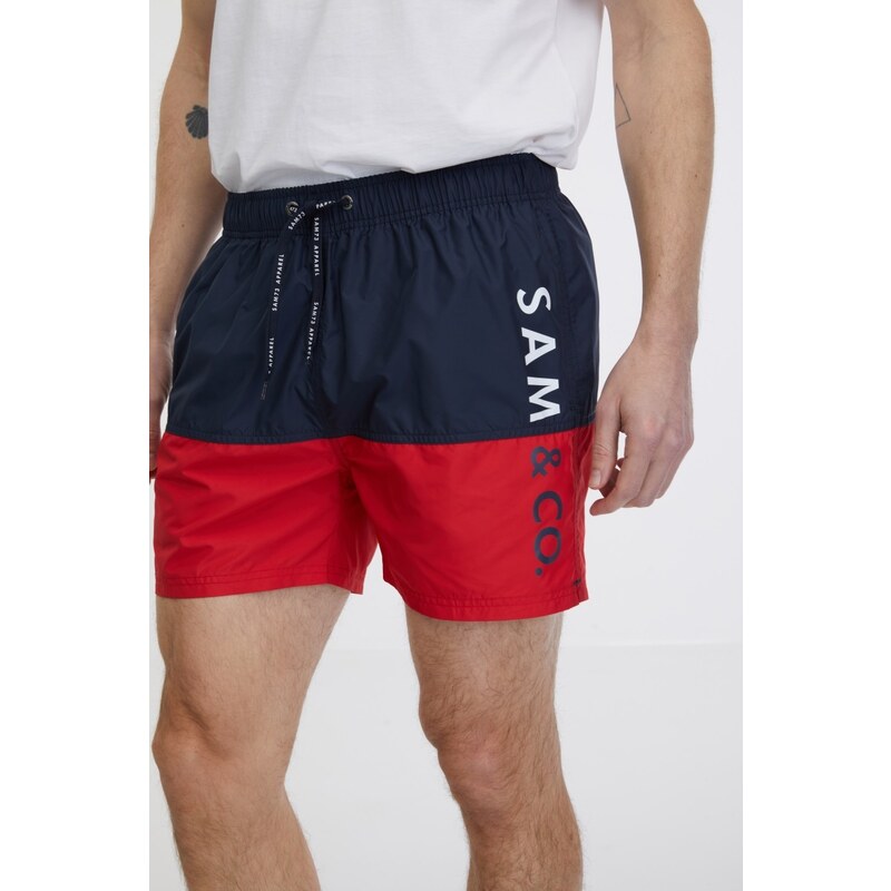 SAM73 Pánské plavecké šortky EDUARDO SAM 73 červená
