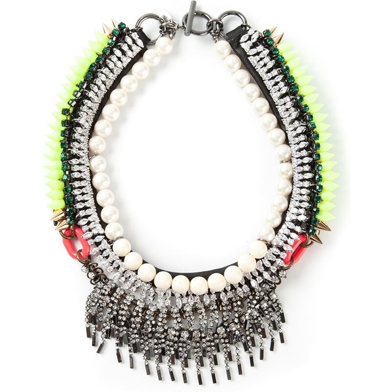 Venna Pearly Spiked Collar