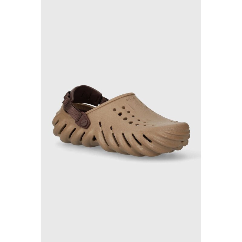 Pantofle Crocs X - (Echo) Clog hnědá barva, 207937