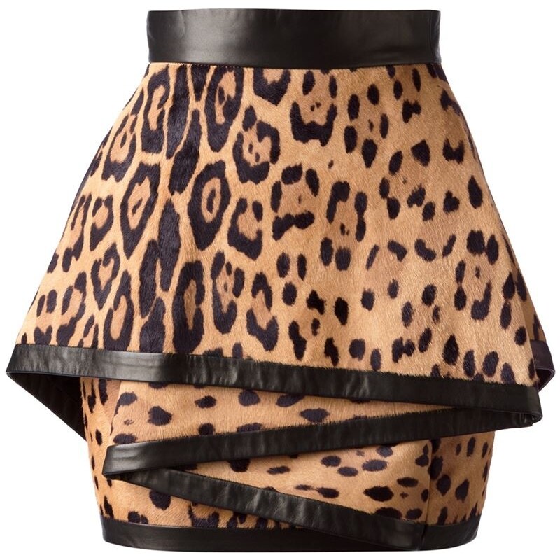Balmain Leopard Skirt