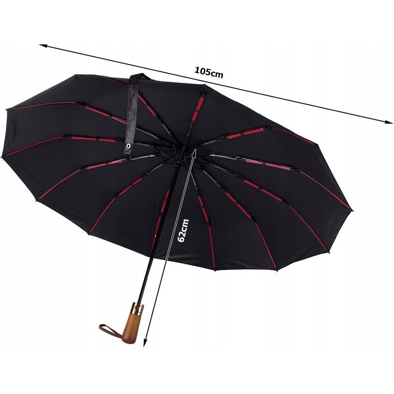 Verk 25022 Skládací deštník 60 cm, černá