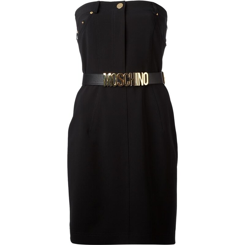 Moschino Strapless Belted Dress
