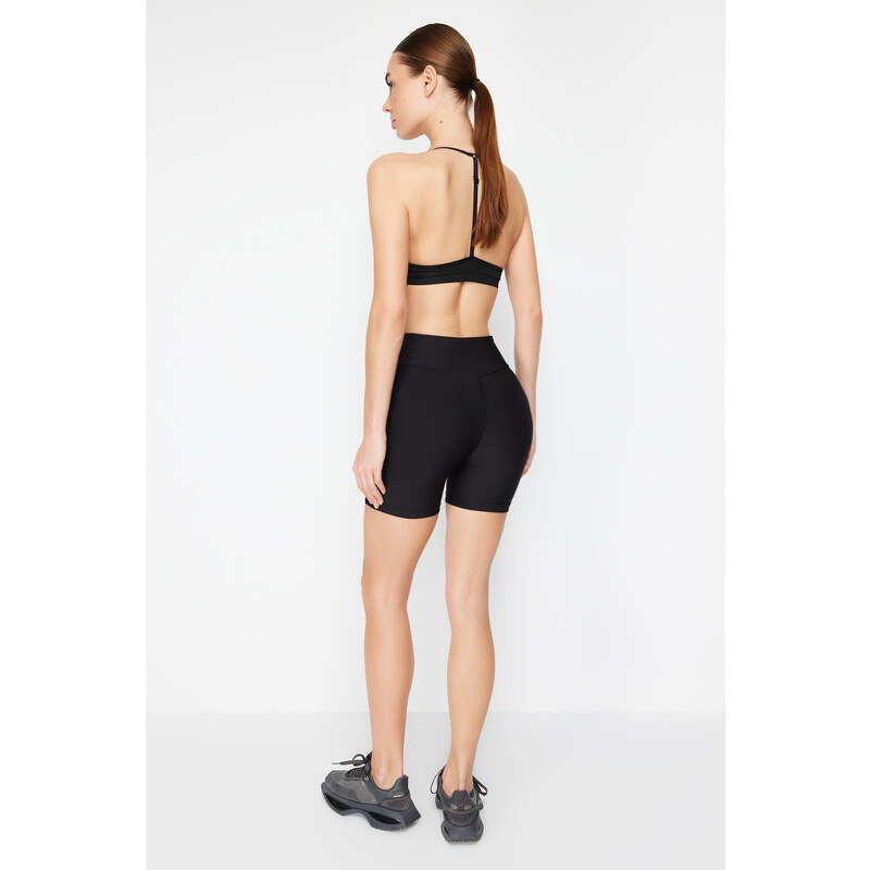 Trendyol Black Gathering Stitch Detail Knitted Sports Shorts Tights