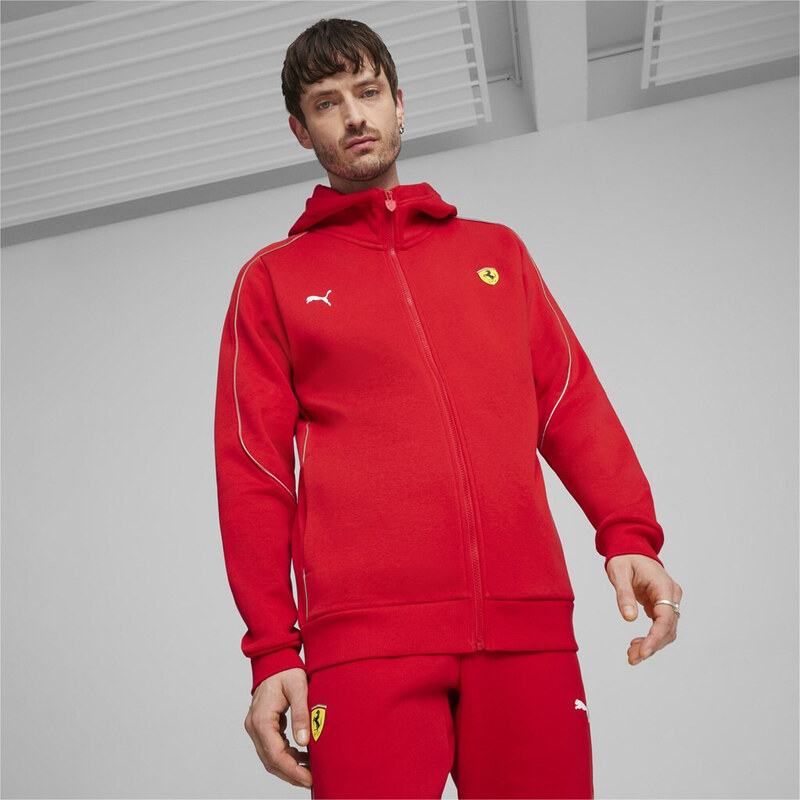 Puma Ferrari Race Hooded Sweat Jacket red