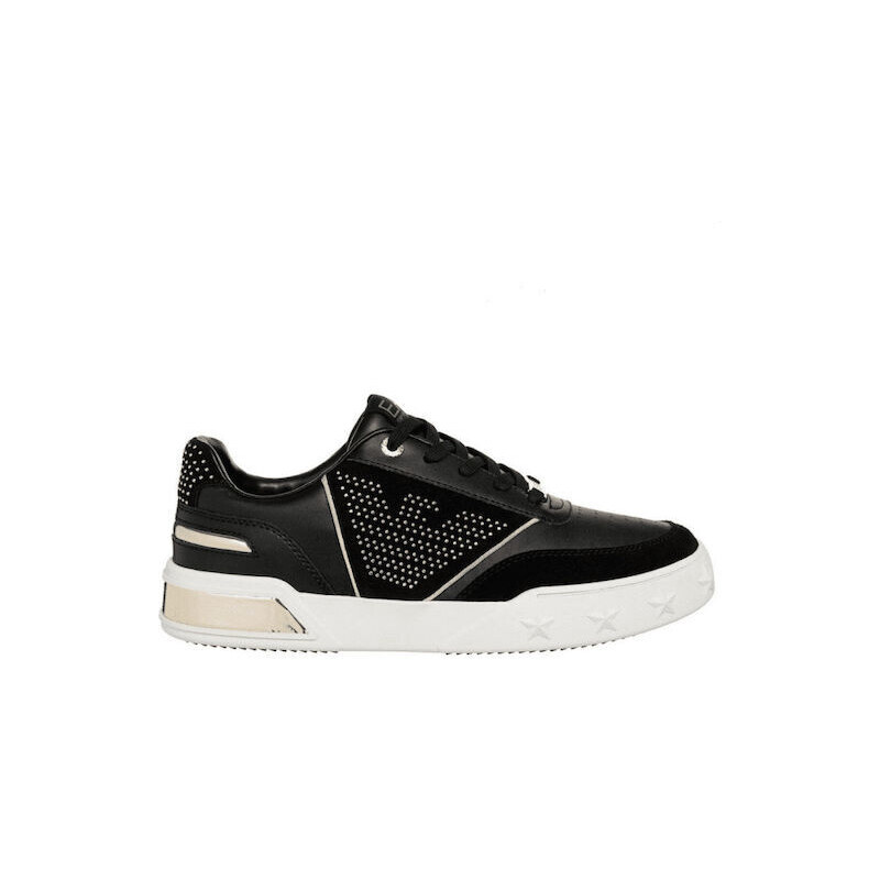 EA7 Emporio Armani SHOES BLACK+WHITE+SILVER 90872231