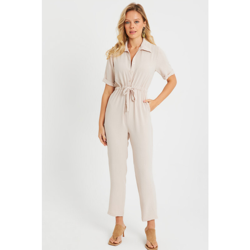 Cool & Sexy Women's Jumpsuit Vanilla Q985