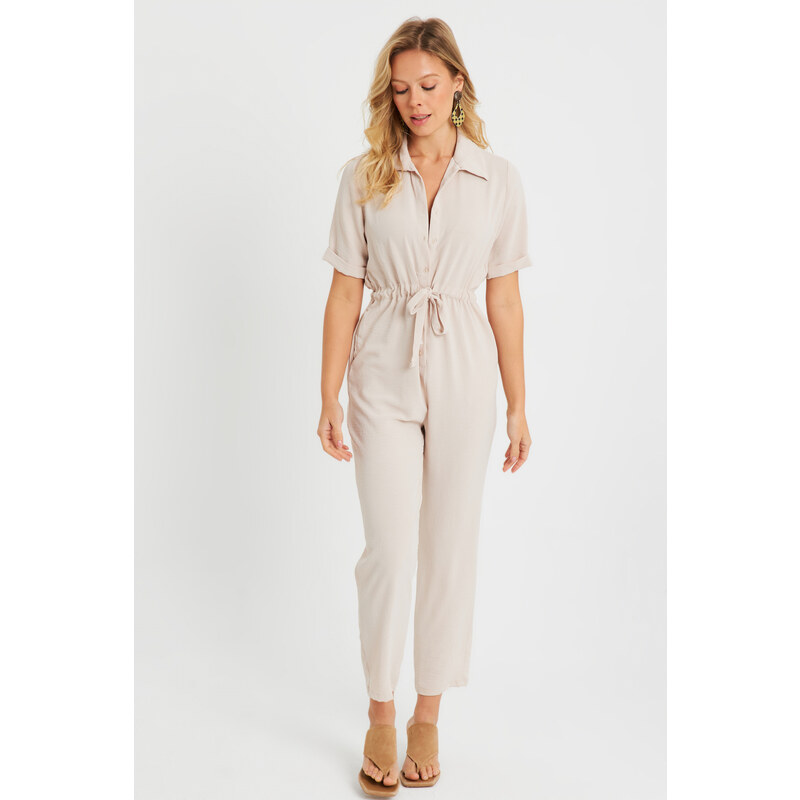 Cool & Sexy Women's Jumpsuit Vanilla Q985