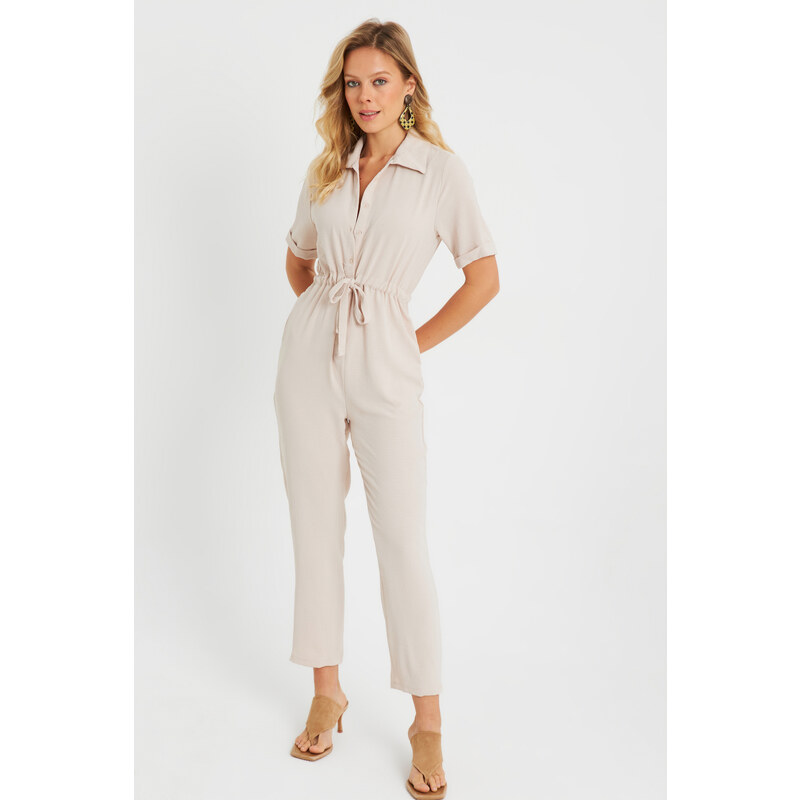 Cool & Sexy Women's Jumpsuit Vanilla Q985