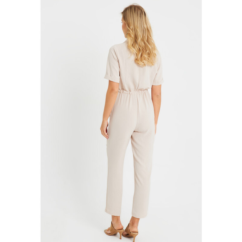 Cool & Sexy Women's Jumpsuit Vanilla Q985