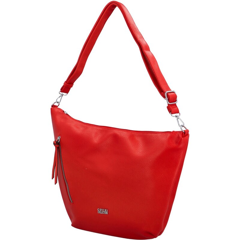 Coveri Trendy dámská koženková crossbody kabelka Tabira, červená