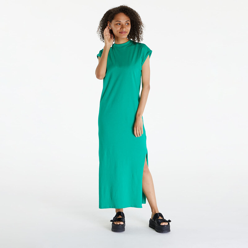 Šaty Urban Classics Ladies Long Extended Shoulder Dress Ferngreen