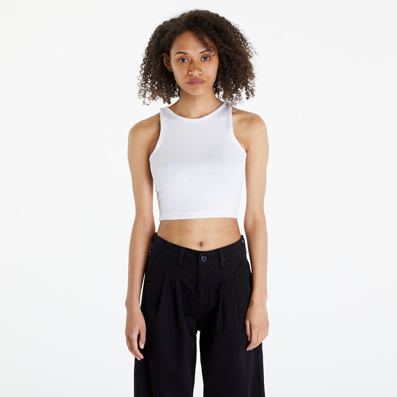 Top Urban Classics Ladies Organic Cropped Rib Top 2-Pack White/ Black