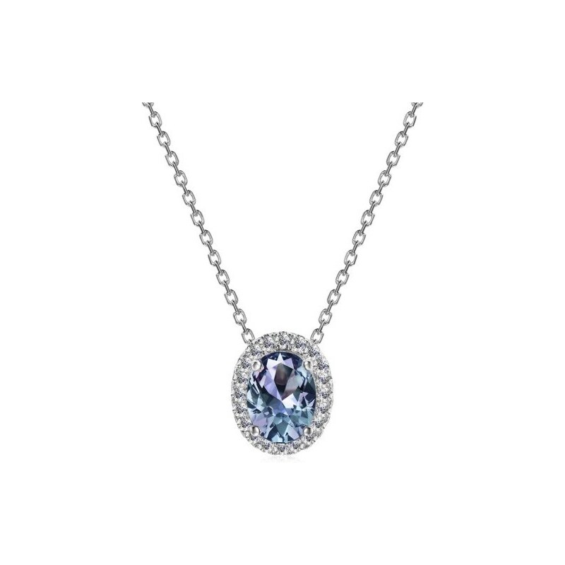 ELENYS Royal Fashion stříbrný pozlacený náhrdelník Alexandrit DGPS0036 90842286