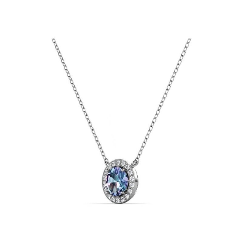 Royal Exklusive Royal Fashion stříbrný pozlacený náhrdelník Alexandrit DGPS0031-WG