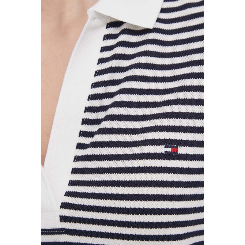 Polo tričko Tommy Hilfiger tmavomodrá barva