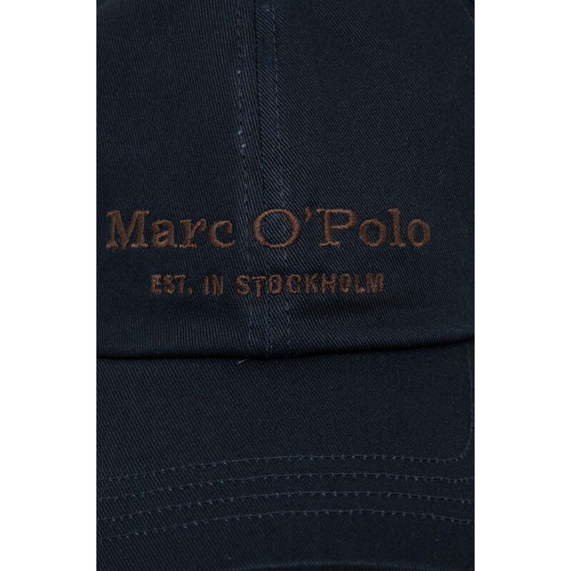 Bavlněná baseballová čepice Marc O'Polo tmavomodrá barva