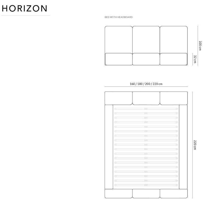 Šedá sametová dvoulůžková postel Windsor & Co Horizon 200 x 200 cm s úložným prostorem