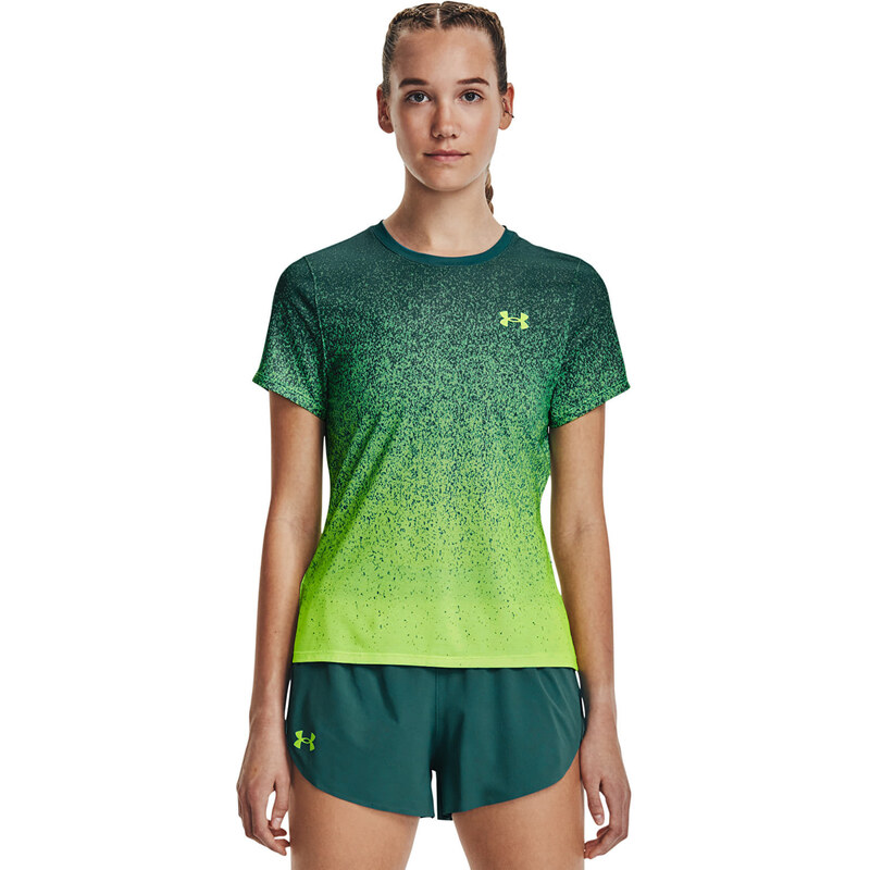 Dámské kraťasy Under Armour Rush Cicada Shortsleeve Green