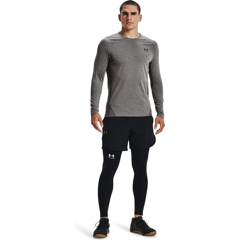 Pánské tričko Under Armour Cg Armour Fitted Crew Charcoal Light Heather