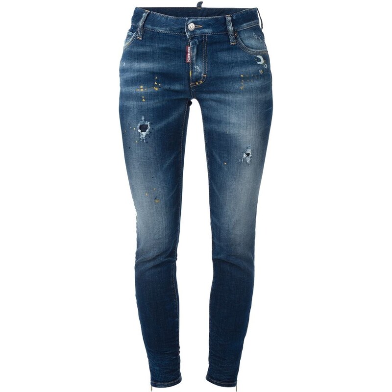 Dsquared2 Medium Waist Super Skinny Jeans