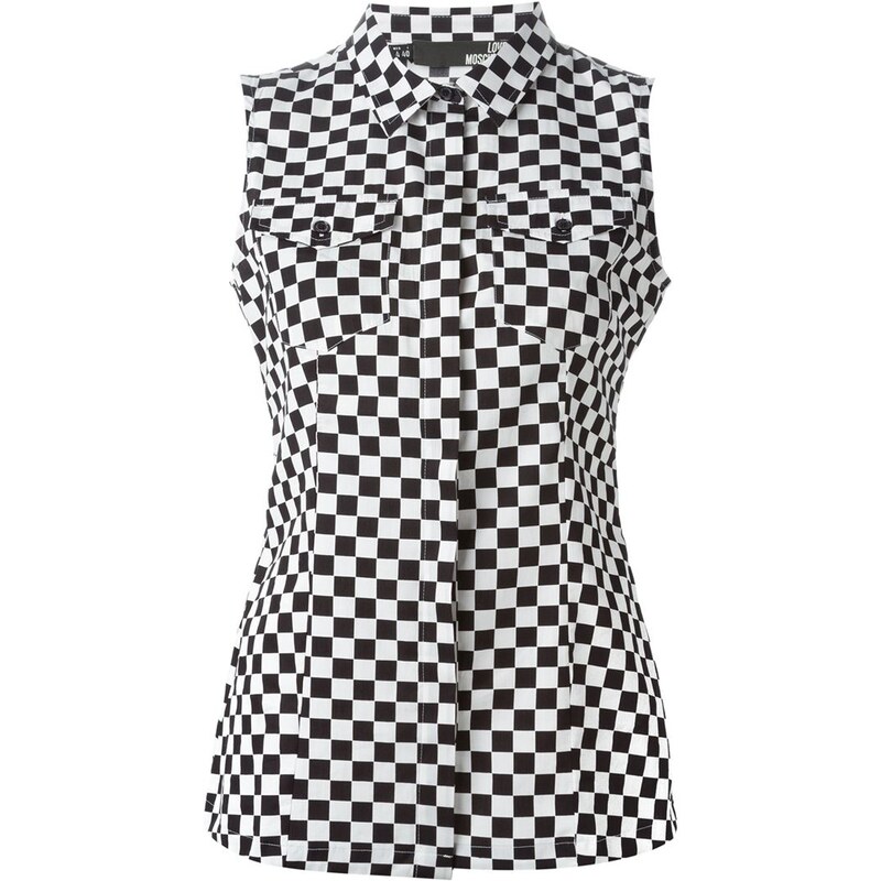 Love Moschino Geometric Sleeveless Shirt