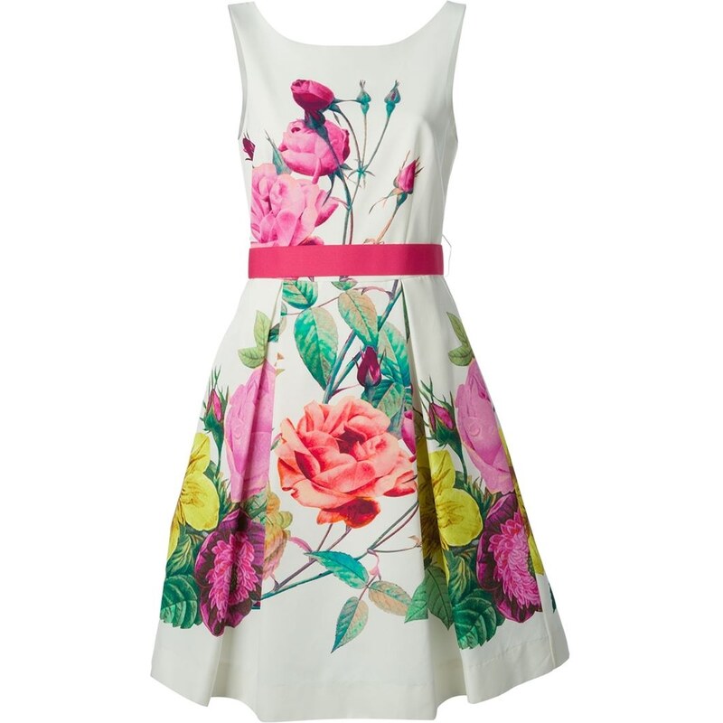 P.A.R.O.S.H. Floral Print Flared Dress