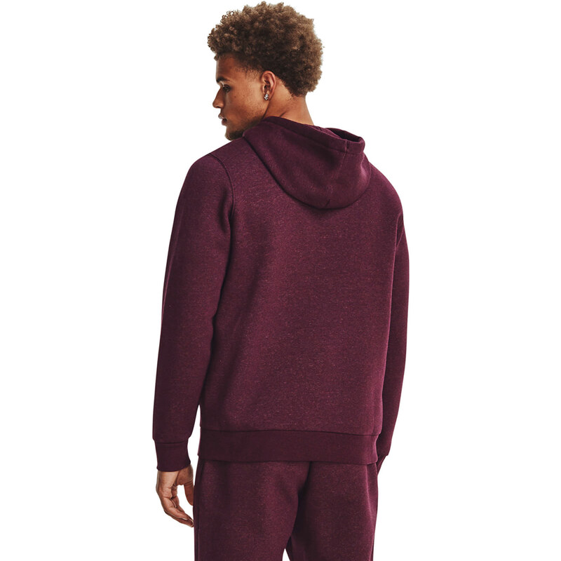 Pánská mikina Under Armour Essential Fleece Hoodie Dark Maroon