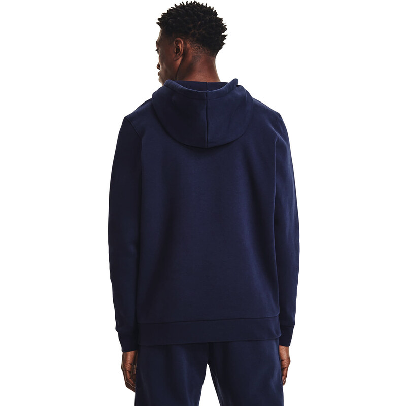 Pánská mikina Under Armour Essential Fleece Fz Hood Midnight Navy