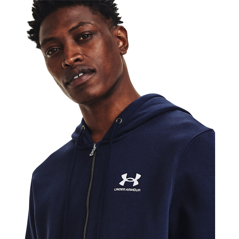 Pánská mikina Under Armour Essential Fleece Fz Hood Midnight Navy