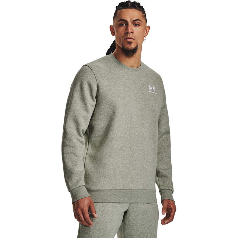 Pánská mikina Under Armour Essential Fleece Crew Grove Green