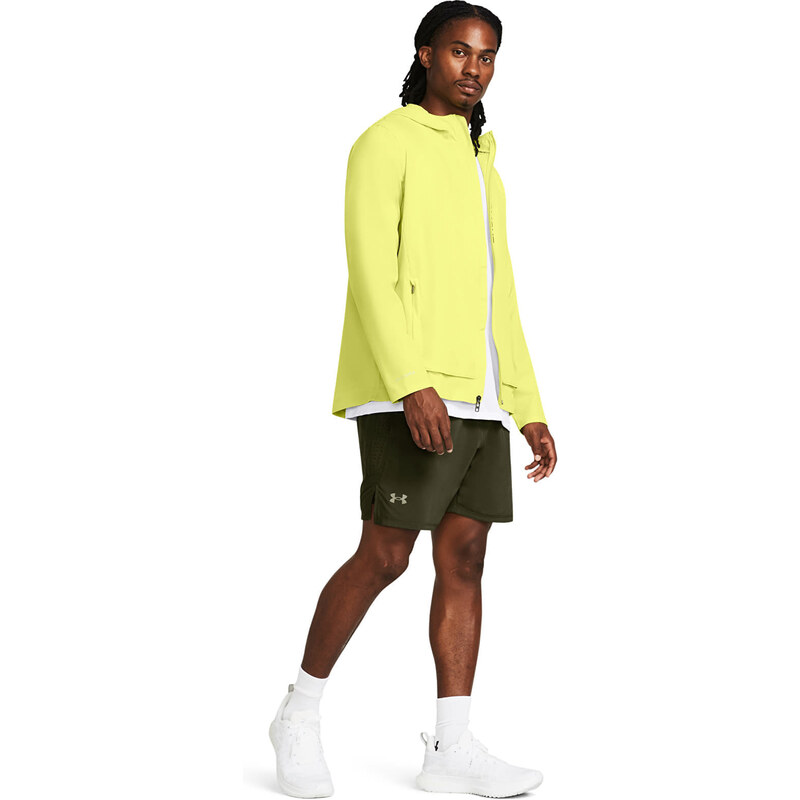 Pánská bunda Under Armour Outrun The Storm Jacket Lime Yellow