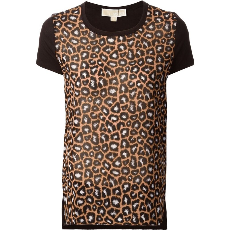 Michael Michael Kors Leopard Panel T-Shirt