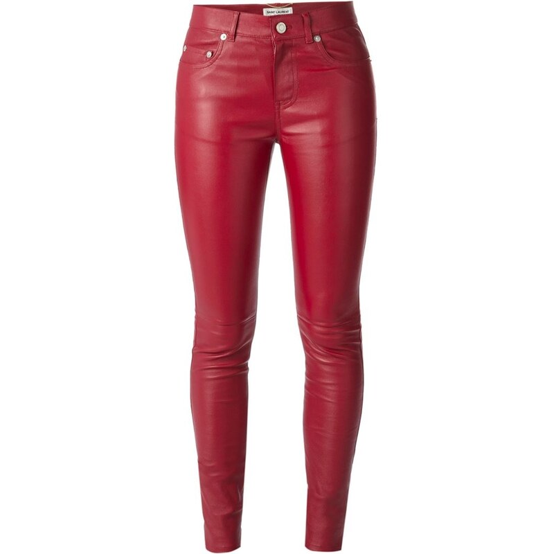 Saint Laurent Leather Skinny Trousers
