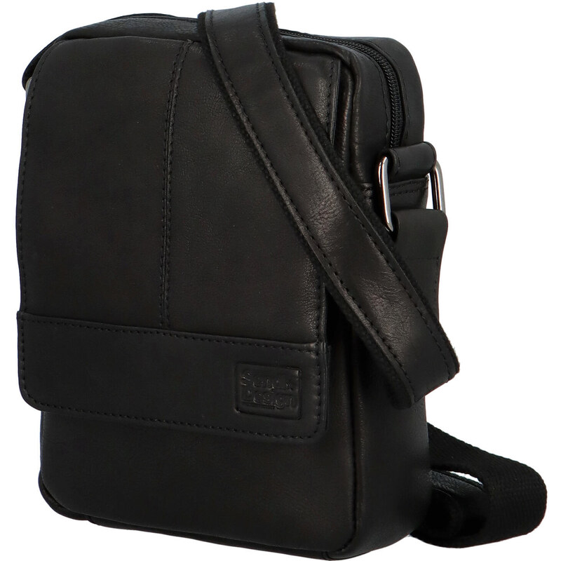 Pánská kožená crossbody taška černá - SendiDesign Loges černá