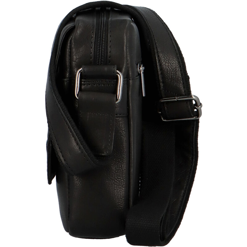 Pánská kožená crossbody taška černá - SendiDesign Loges černá