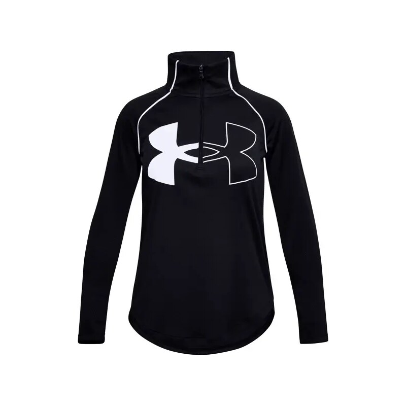 Tričko Under Armour Tech Graphic Logo Half Zip-BLK