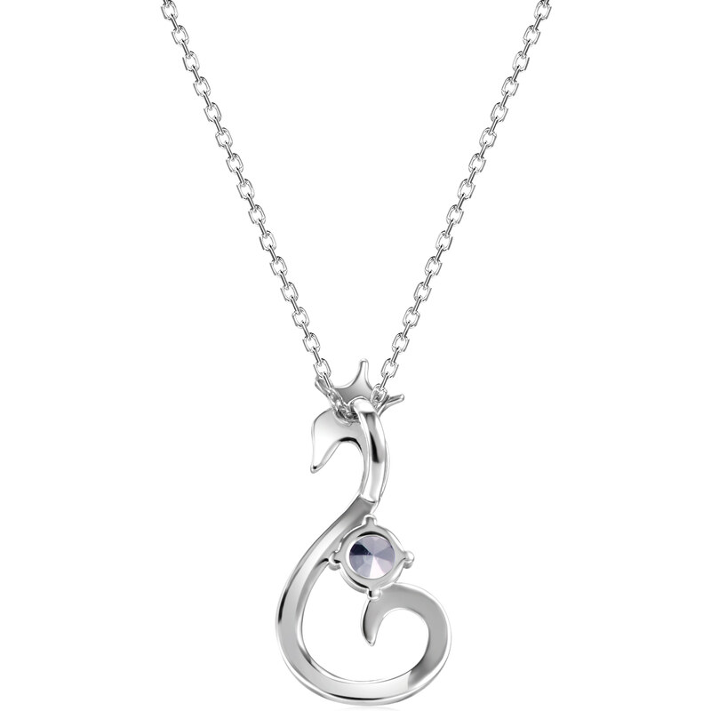 Royal Fashion stříbrný pozlacený náhrdelník Alexandrit DGPS0051-CS