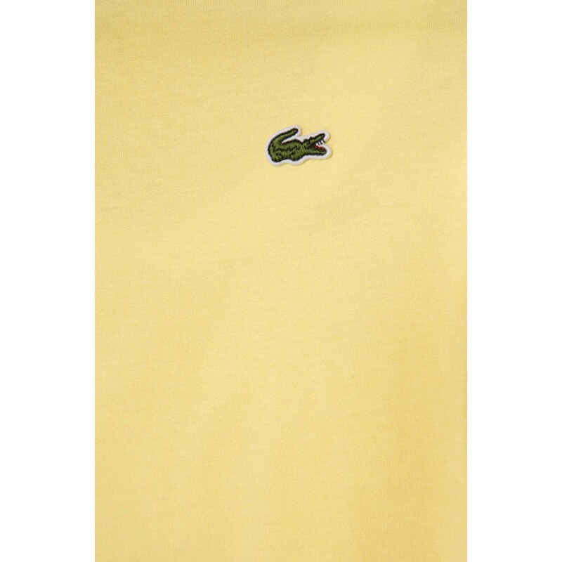 Dětské bavlněné tričko Lacoste žlutá barva