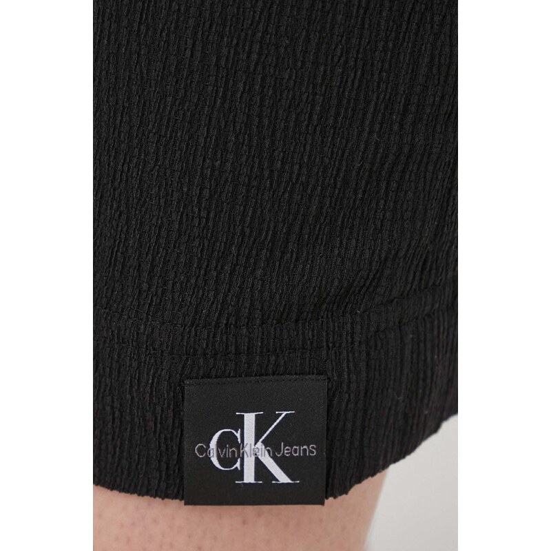 Sukně Calvin Klein Jeans černá barva, maxi, pouzdrová