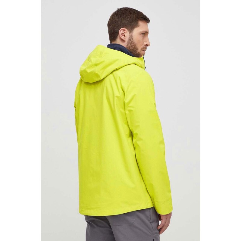 Outdoorová bunda Jack Wolfskin Highest Peak 3L JKT žlutá barva, 1115134