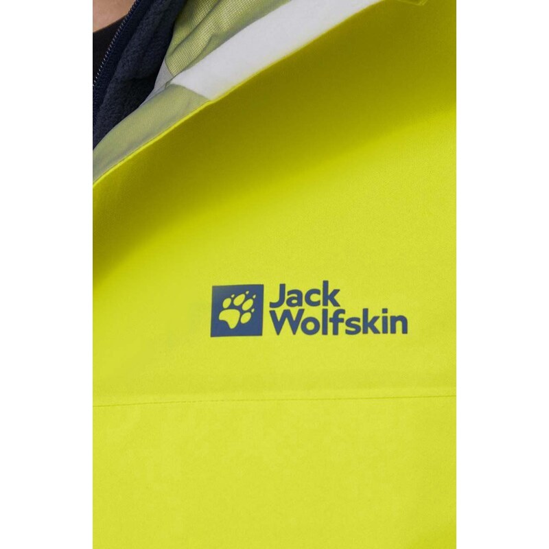 Outdoorová bunda Jack Wolfskin Highest Peak 3L JKT žlutá barva, 1115134
