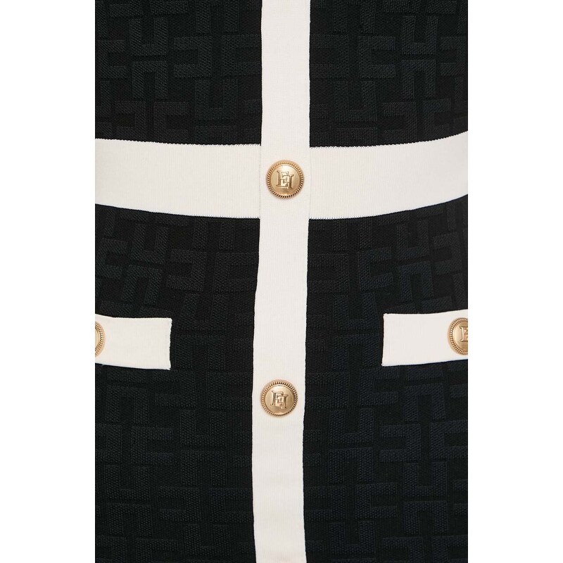 Šaty Elisabetta Franchi černá barva, mini, AM81B42E2