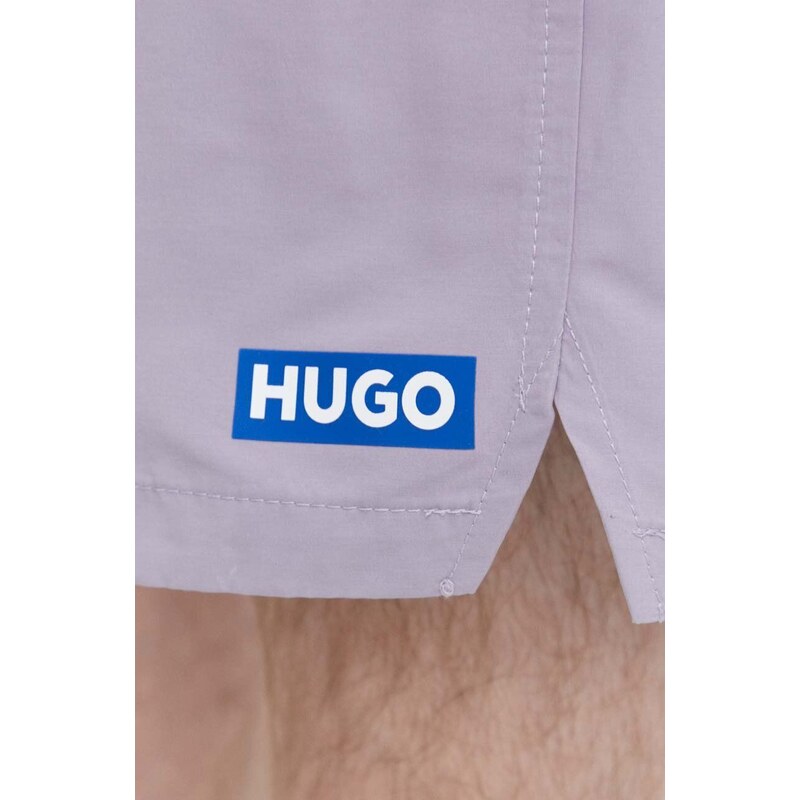 Kraťasy Hugo Blue pánské, fialová barva
