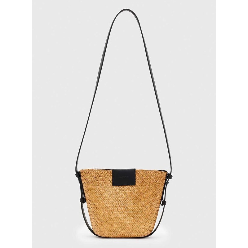 Kabelka AllSaints EBRO STRAW CROSSBODY žlutá barva, WB581Y